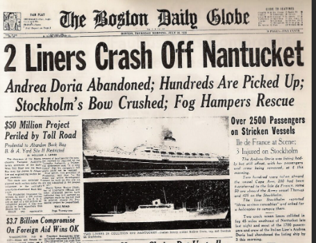 Bristol Chapter Annual Meeting: "Famous Collision of the Andrea Doria"